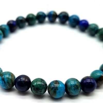 Bracelet Azurite ‘AAA’ Perles 6mm – Élégance Naturelle